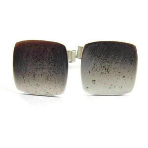 Cufflinks Rough Gradient Texture Sterling Silver 925 Vintage Patina